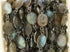 Labradorite Oval Faceted Bezel Chain in Antique Rhodium, 7x10-10x14 mm, (BC-LAB-269)